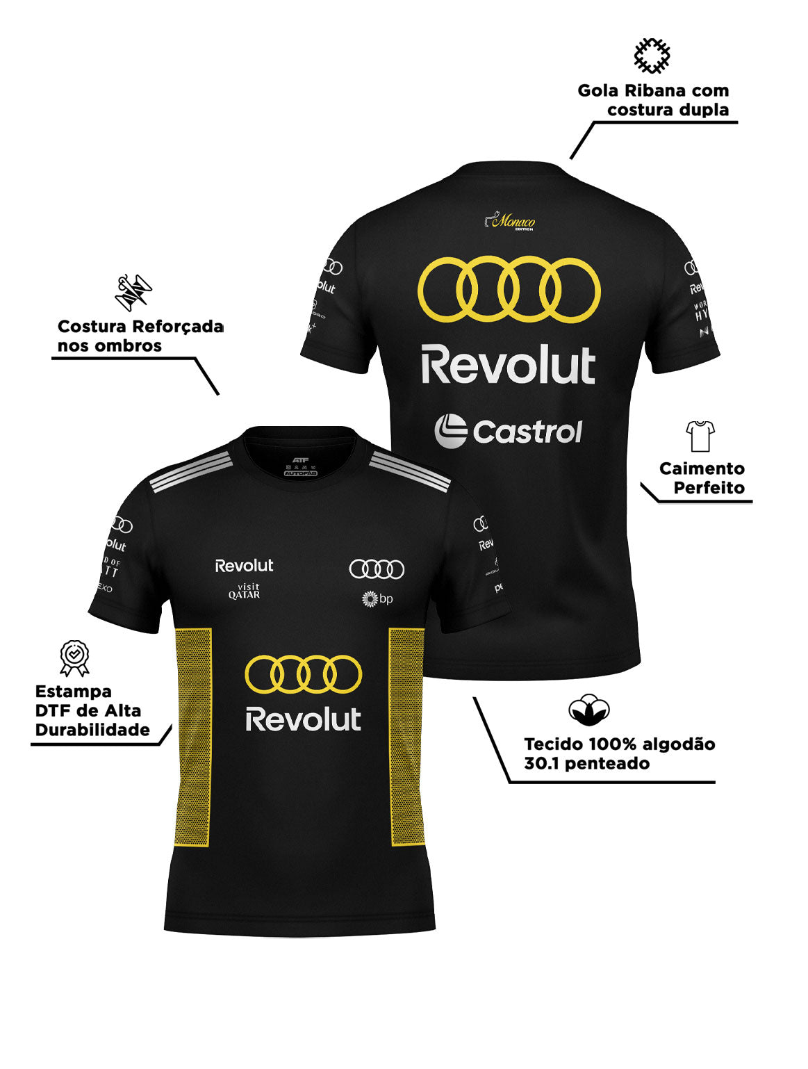Camiseta Algodão Audi Mônaco Edition 2026