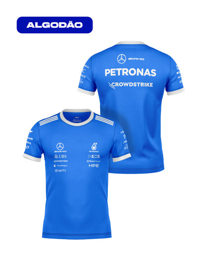 Camiseta Algodão Mercedes Blue Edition