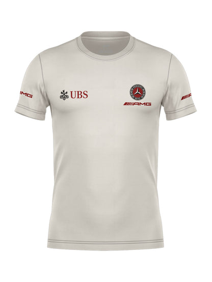 Camiseta Mercedes Logo Retrô Off White Algodão