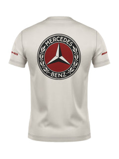 Camiseta Mercedes Logo Retrô Off White Algodão