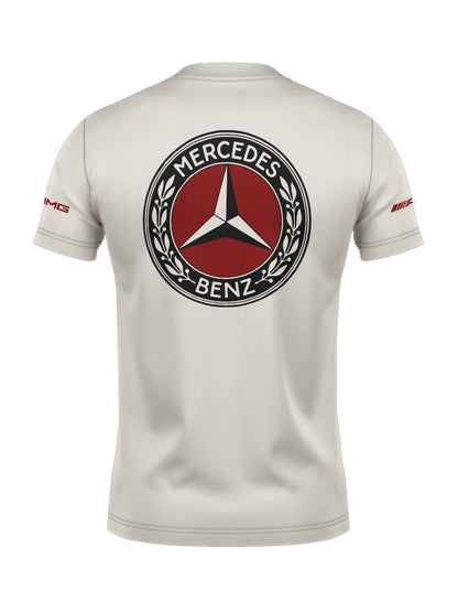Camiseta Mercedes Logo Retrô Off White Algodão