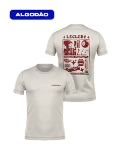 Camiseta RaioX Charles Leclerc Off White Algodão