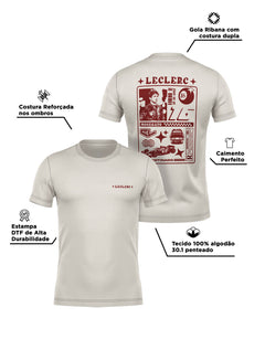Camiseta RaioX Charles Leclerc Off White Algodão