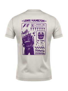 Camiseta RaioX Lewis Hamilton Off White Algodão