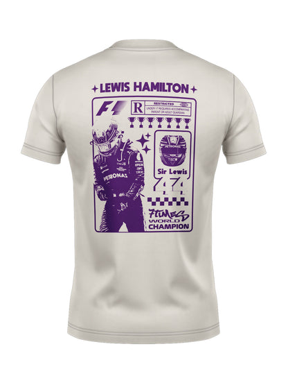 Camiseta RaioX Lewis Hamilton Off White Algodão