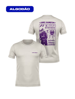 Camiseta RaioX Lewis Hamilton Off White Algodão