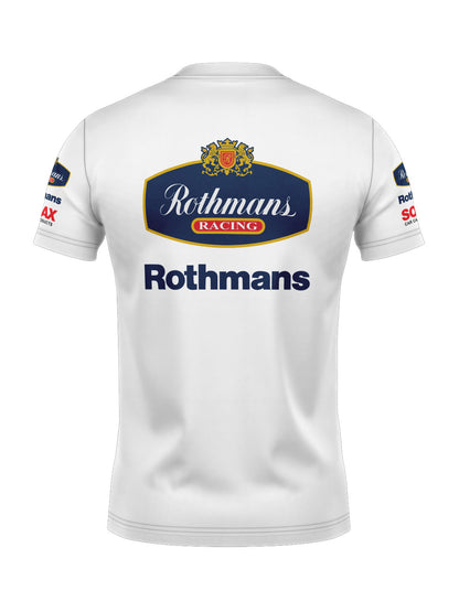 Camiseta Algodão Williams Retrô Rothmans Racing Branco