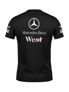 Camiseta Algodão Mclaren West Mercedes Retrô Preta