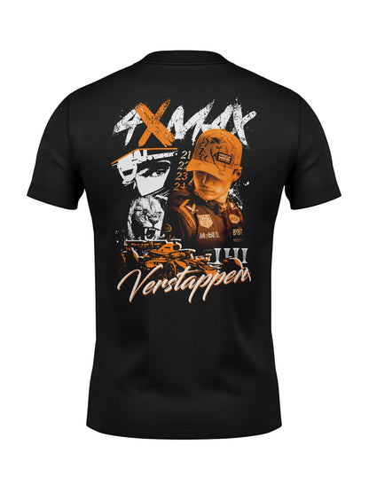 Camiseta Edição Especial Max Verstappen Campeão 2024 Algodão