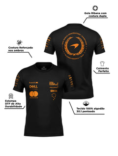 Camiseta Mclaren Edição Campeão Mundial 2024 100% Algodão