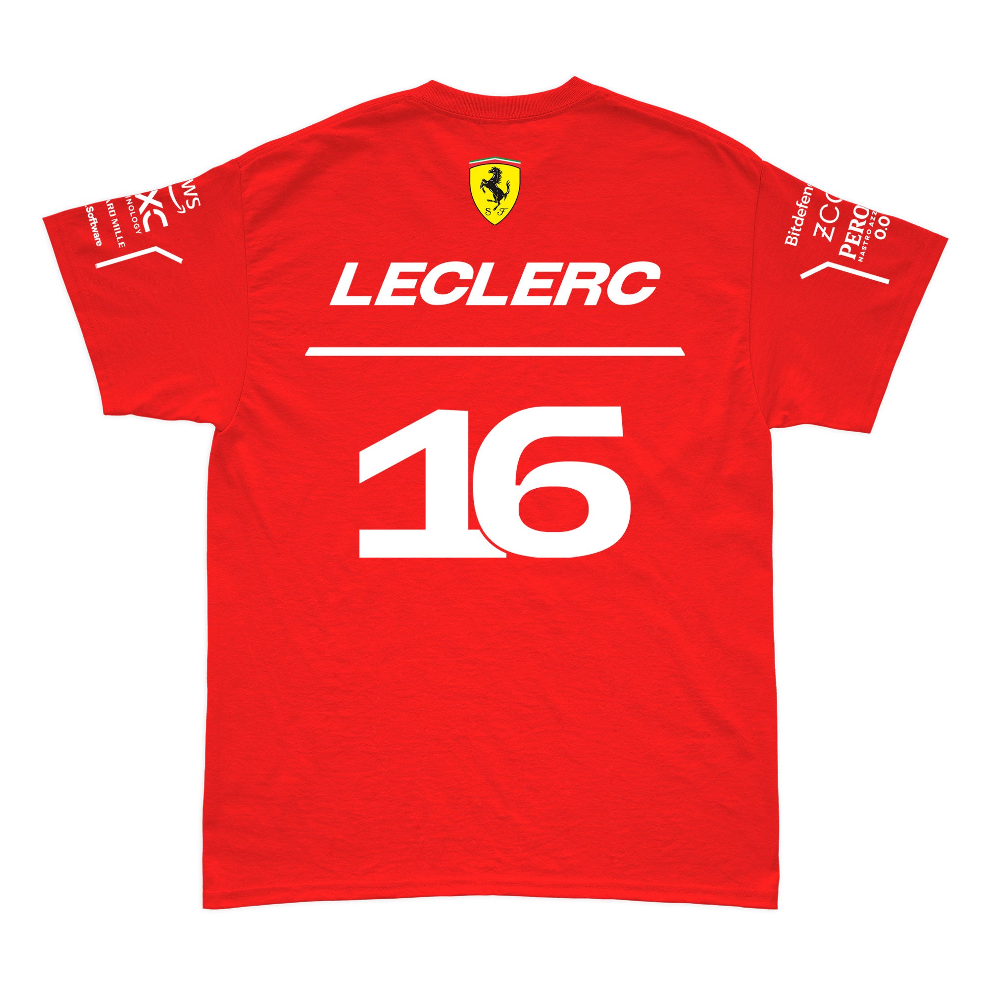 Camiseta Algodão Ferrari Leclerc Vermelho 2025