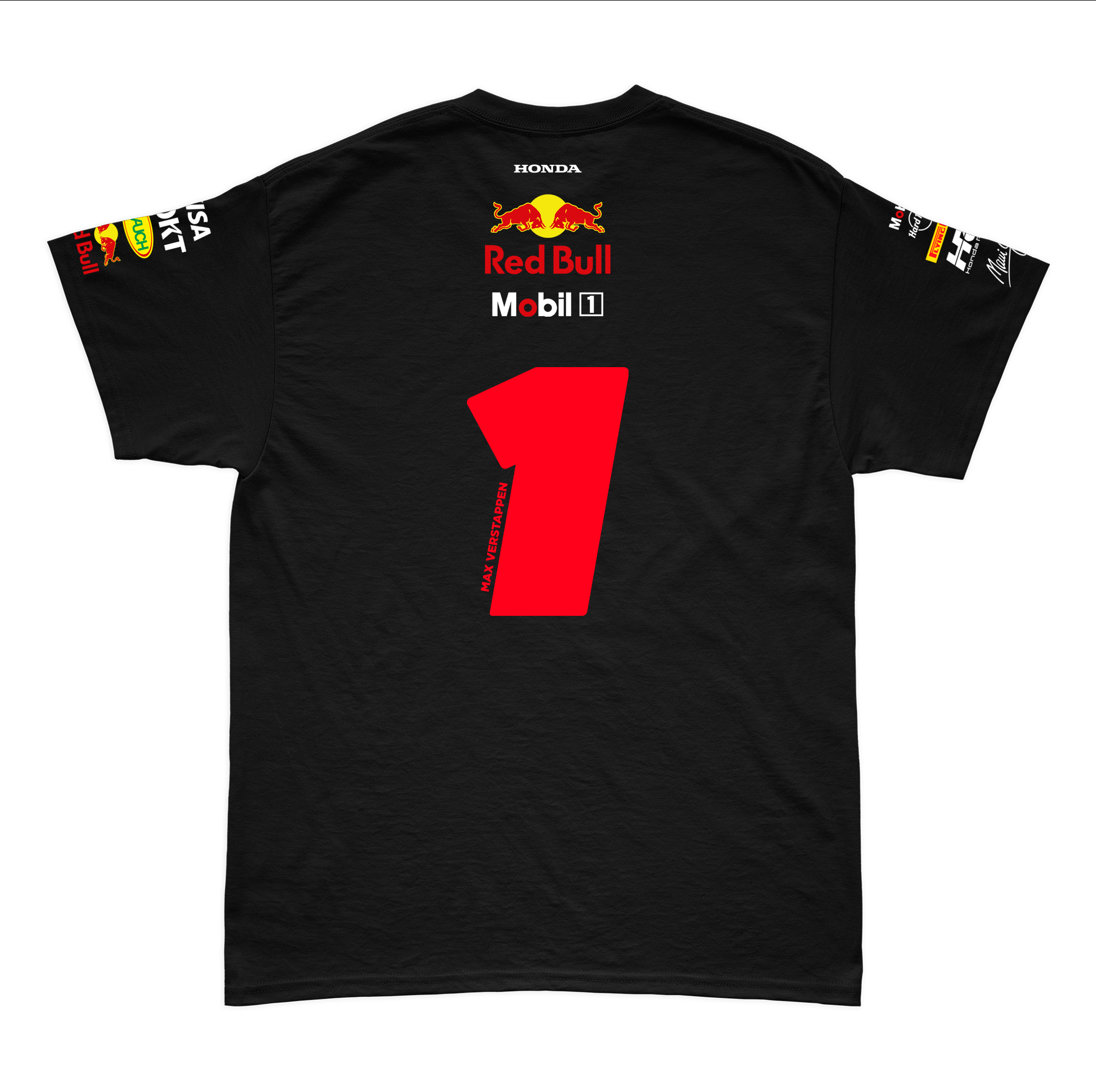 Camiseta Algodao Red Bull Max Verstappen Preto 2025