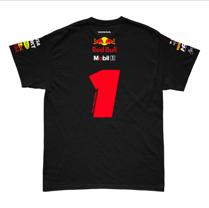 Camiseta Algodao Red Bull Max Verstappen Preto 2025