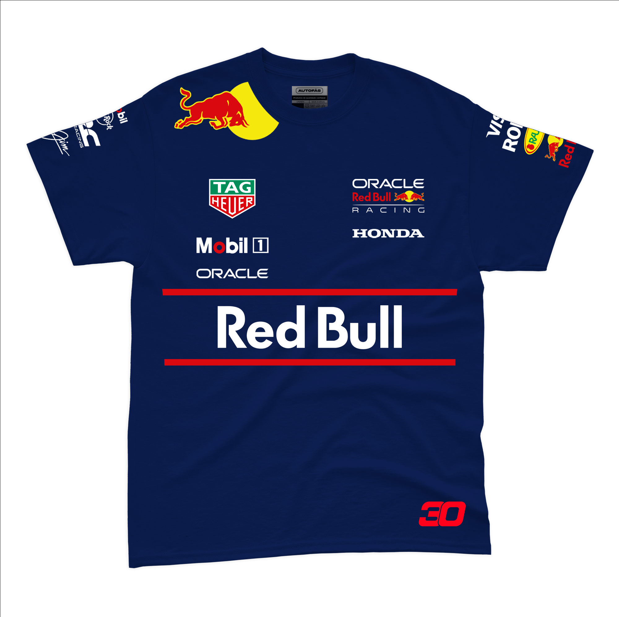 Camiseta Algodao Red Bull Lian Lawson Azul Marinho 2025