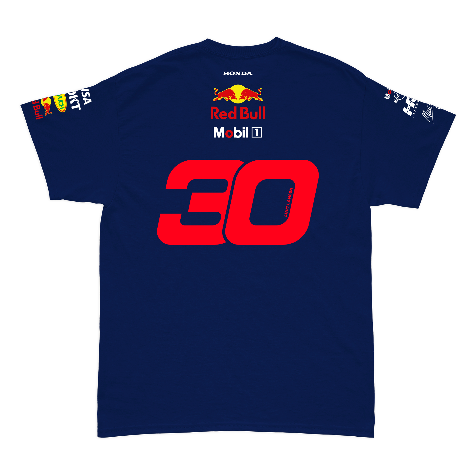 Camiseta Algodao Red Bull Lian Lawson Azul Marinho 2025