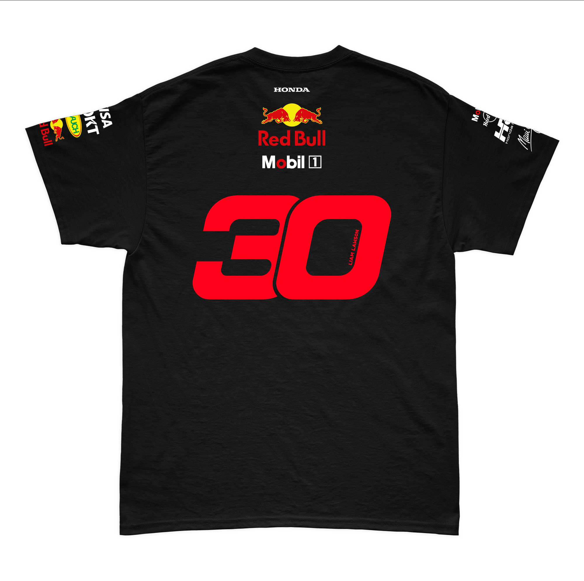 Camiseta Algodao Red Bull Lian Lawson Preto 2025