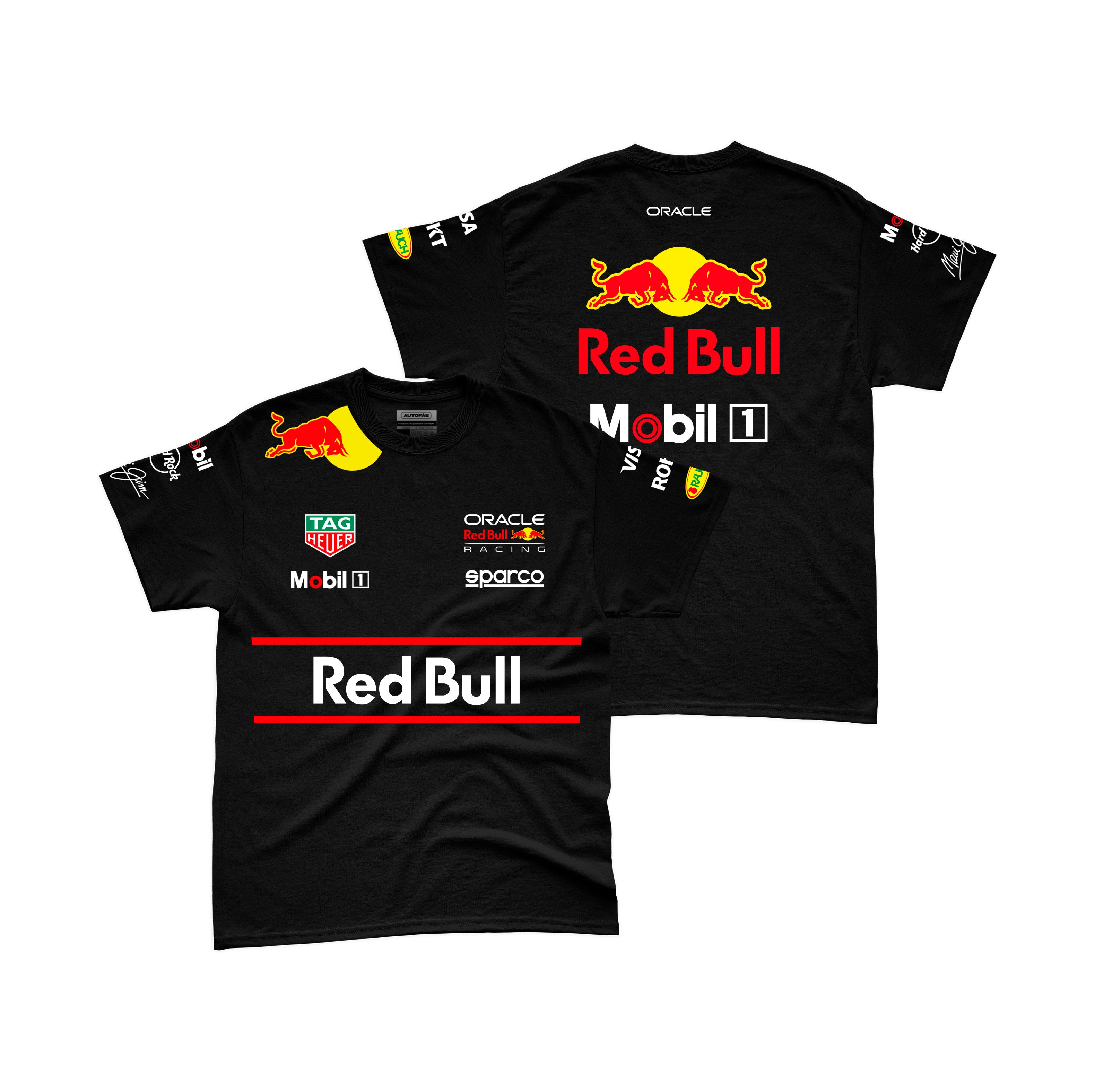 Camiseta Algodao Red Bull Equipe Preto 2025