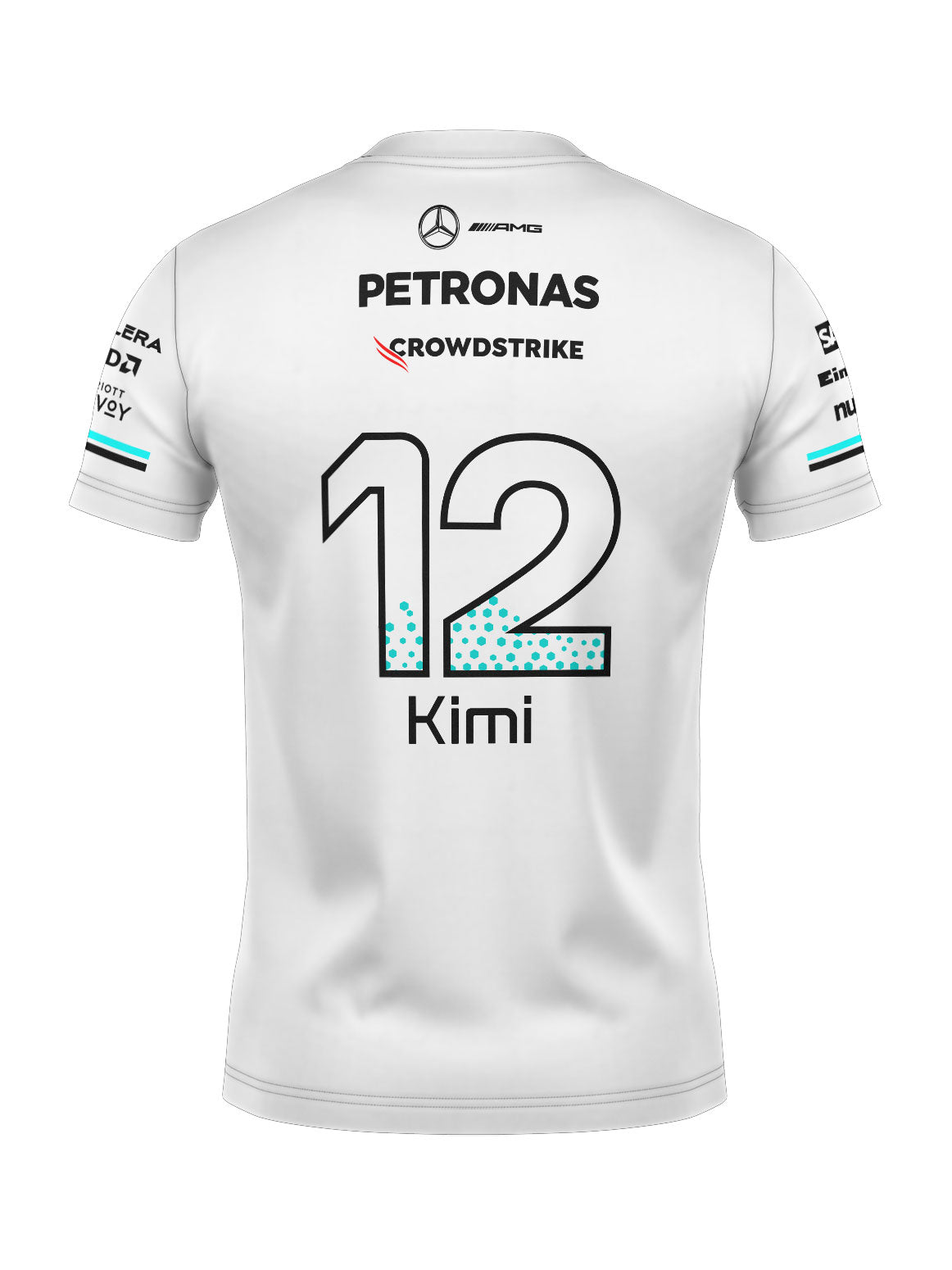 Camiseta Algodão Mercedes Kimi Antonelli Branco 2025