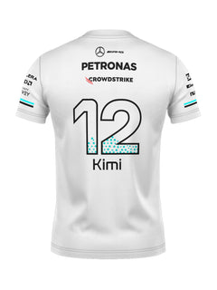 Camiseta Algodão Mercedes Kimi Antonelli Branco 2025