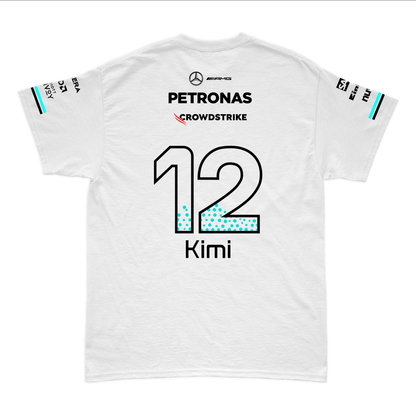 Camiseta Algodao Mercedes Kimi Antoneli Branco 2025