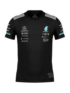Camiseta Algodão Mercedes Kimi Antonelli Preto 2025