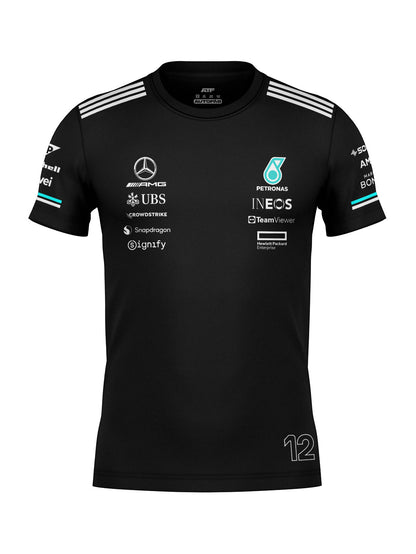 Camiseta Algodão Mercedes Kimi Antonelli Preto 2025