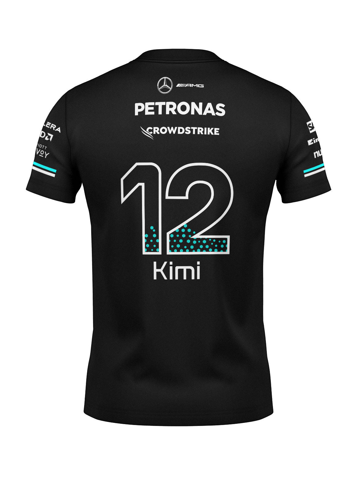 Camiseta Algodão Mercedes Kimi Antonelli Preto 2025
