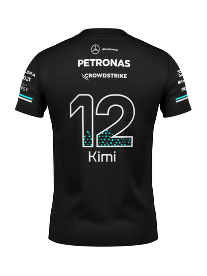 Camiseta Algodão Mercedes Kimi Antonelli Preto 2025