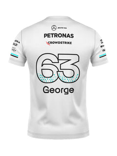 Camiseta Algodão Mercedes George Russell Branco 2025
