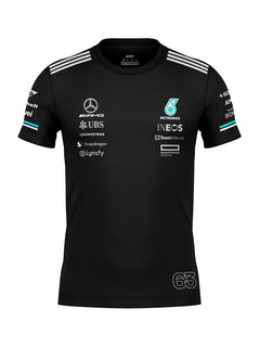 Camiseta Algodão Mercedes George Russell Preto 2025