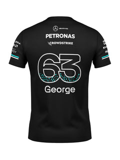 Camiseta Algodão Mercedes George Russell Preto 2025