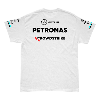 Camiseta Algodao Mercedes Equipe Branco 2025