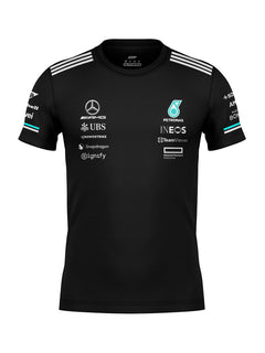Camiseta Algodão Mercedes Equipe Preto 2025