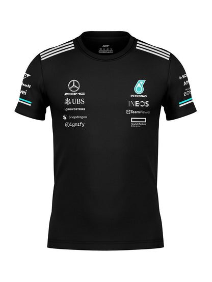 Camiseta Algodão Mercedes Equipe Preto 2025