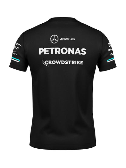 Camiseta Algodão Mercedes Equipe Preto 2025