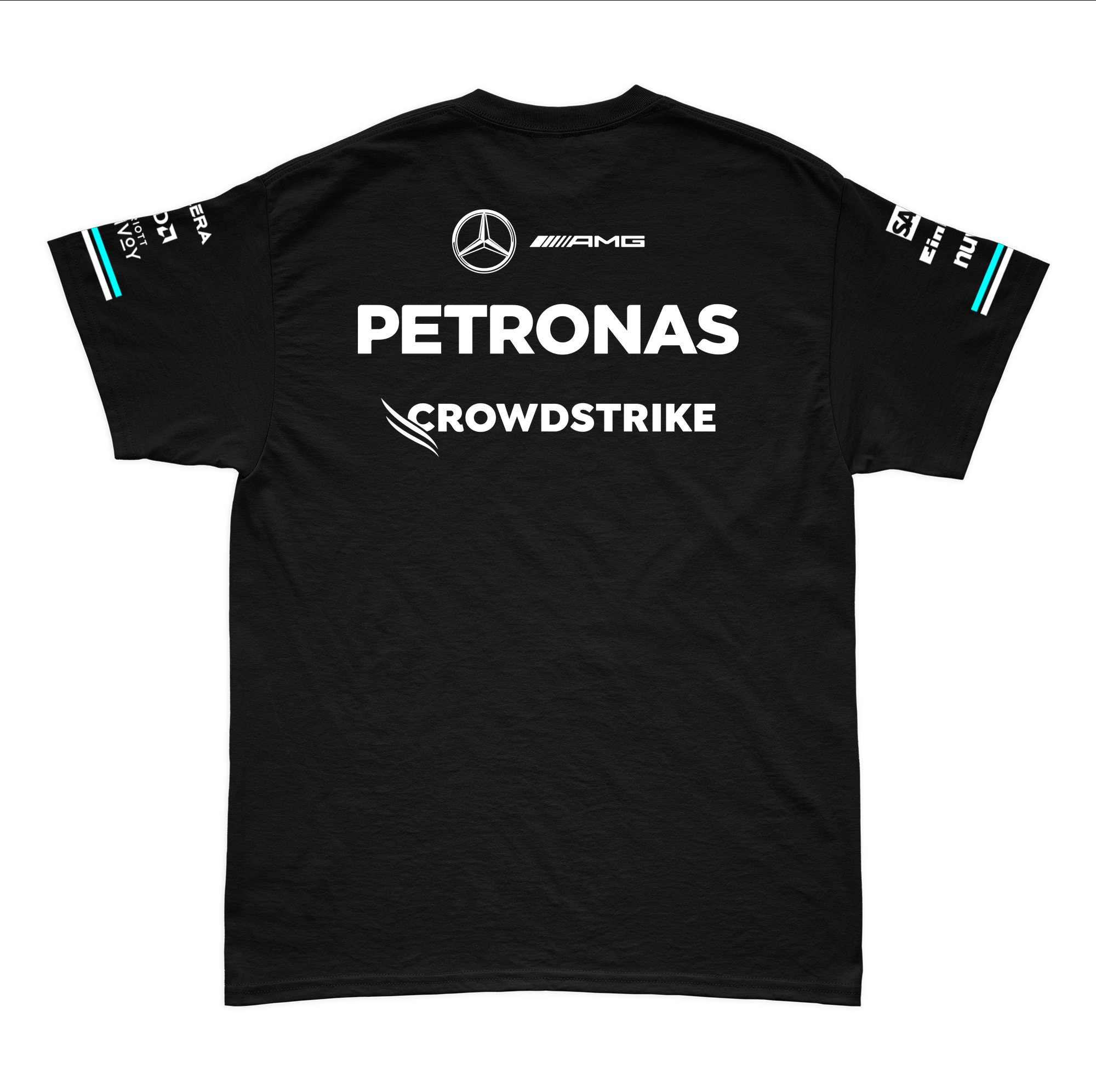 Camiseta Algodao Mercedes Equipe Preto 2025