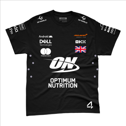 Camiseta Algodao Mclaren Lando Norris Preto 2025