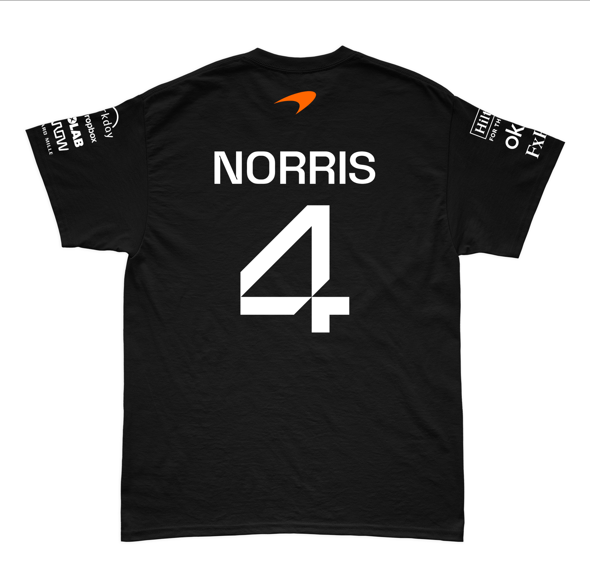 Camiseta Algodao Mclaren Lando Norris Preto 2025