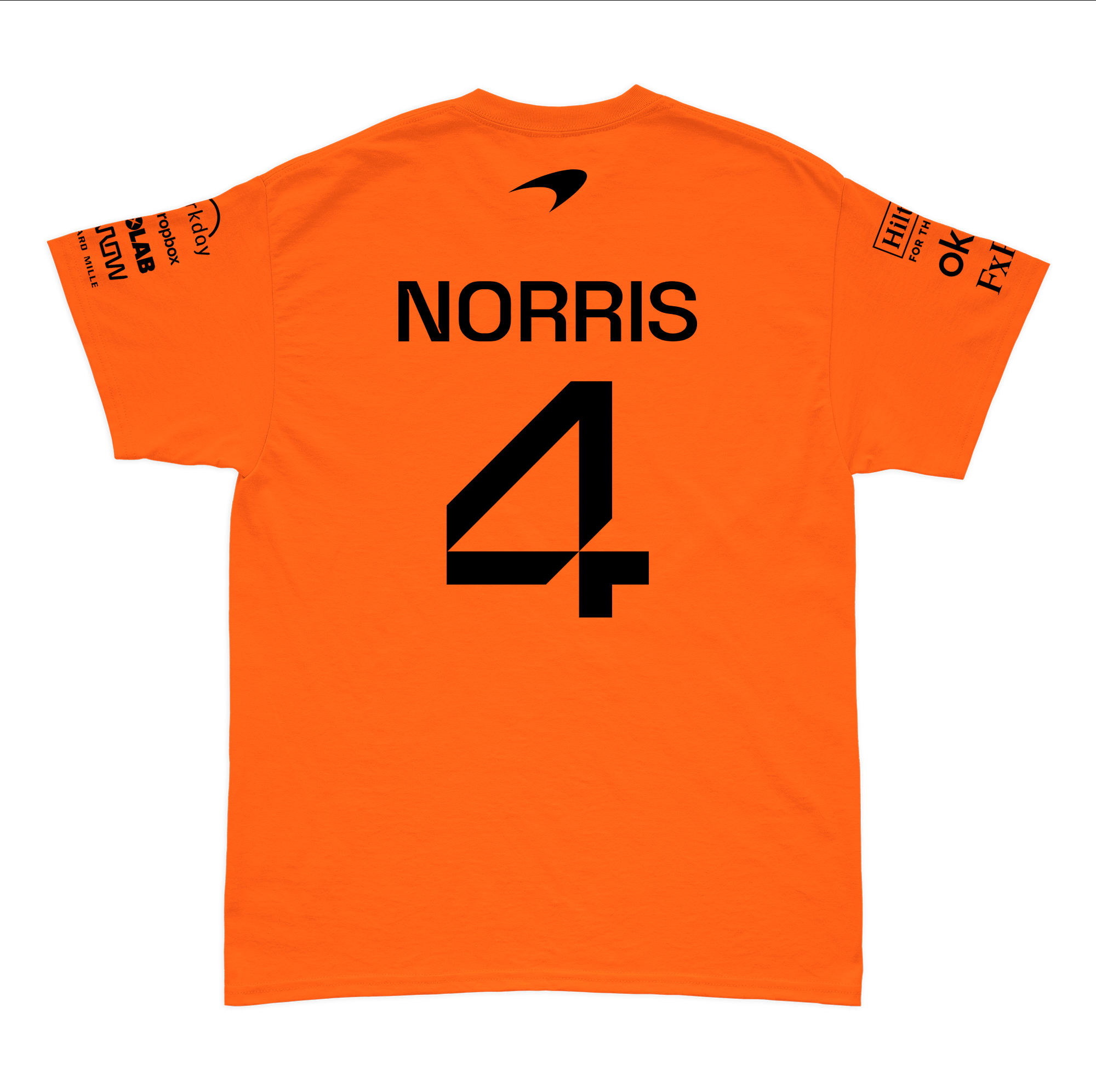 Camiseta Algodao Mclaren Lando Norris Laranja 2025