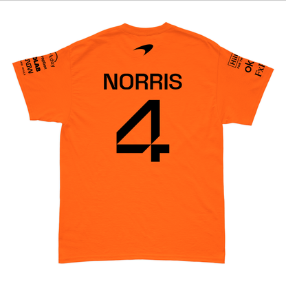 Camiseta Algodao Mclaren Lando Norris Laranja 2025