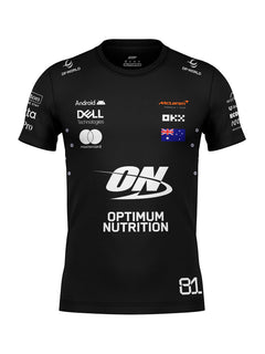 Camiseta Algodão Mclaren Oscar Piastri Preto 2025