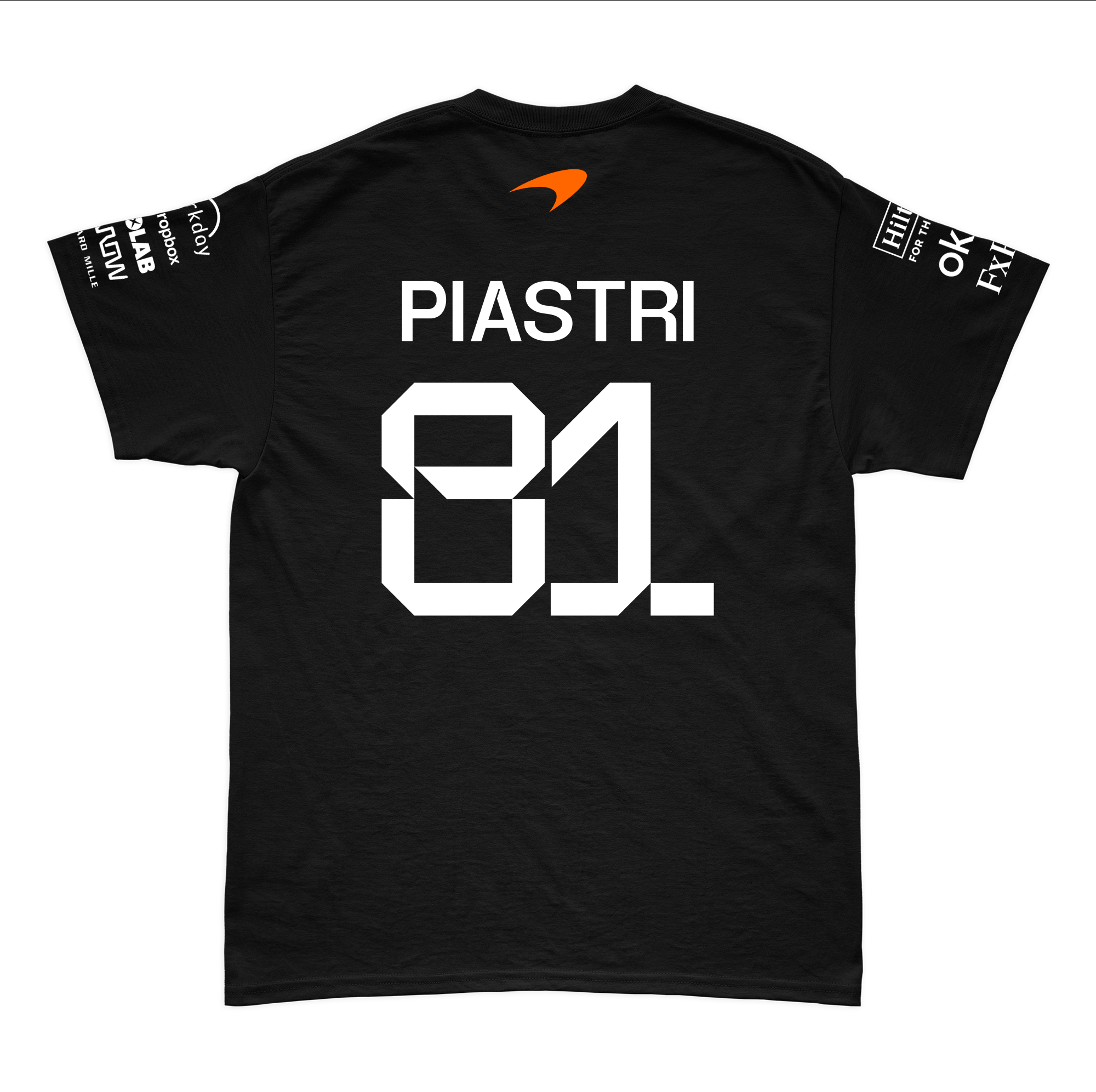 Camiseta Algodao Mclaren Oscar Piastri Preto 2025