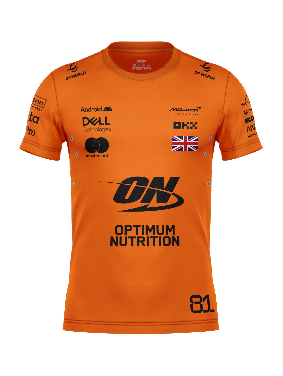 Camiseta Algodão Mclaren Oscar Piastri Laranja 2025