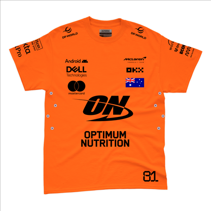 Camiseta Algodao Mclaren Oscar Piastri Laranja 2025