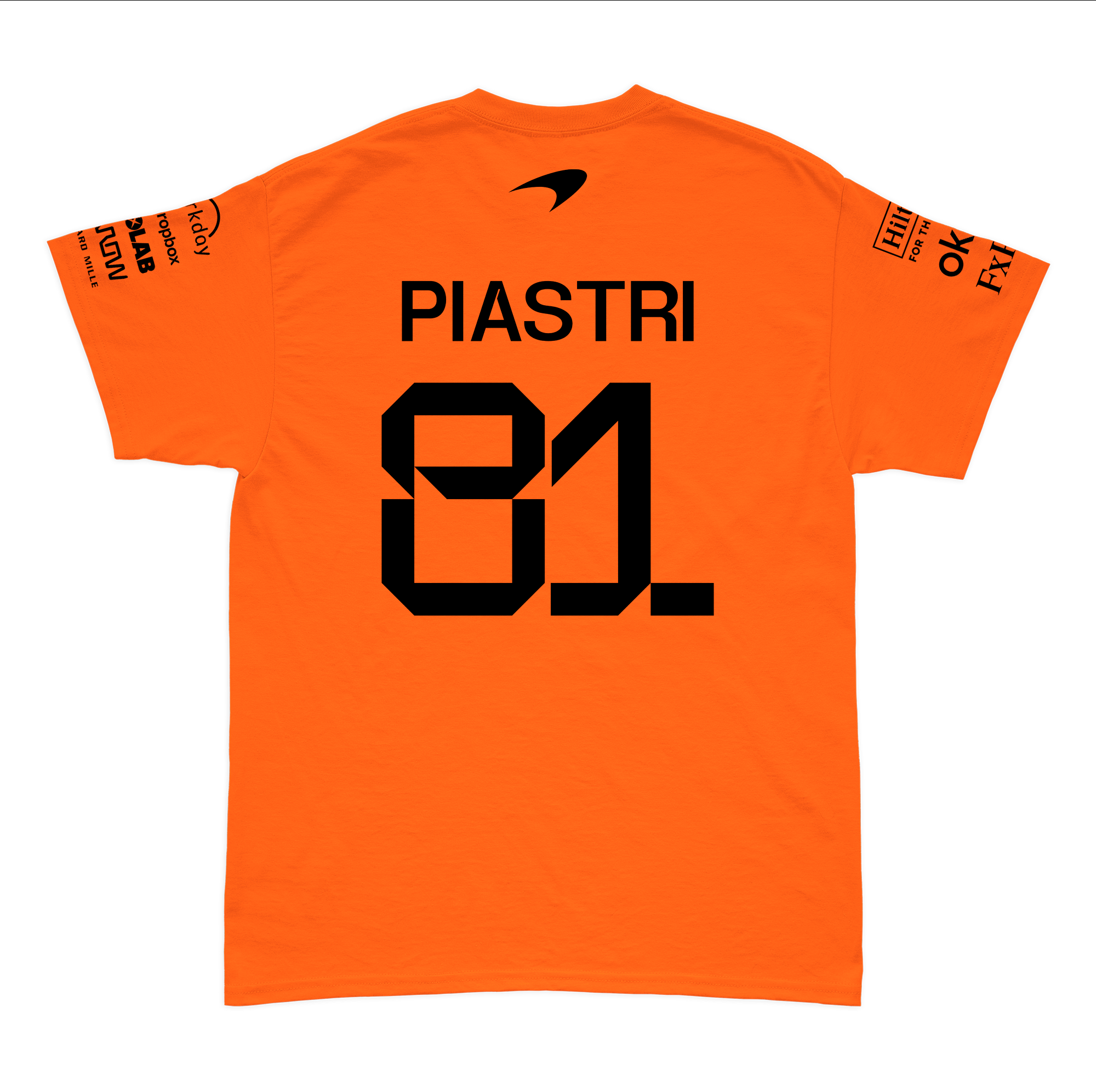 Camiseta Algodao Mclaren Oscar Piastri Laranja 2025