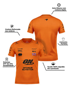 Camiseta Algodão Mclaren Equipe Laranja 2025