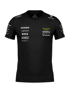 Camiseta Algodão Aston Martin Equipe Preto 2025