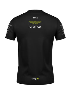 Camiseta Algodão Aston Martin Equipe Preto 2025