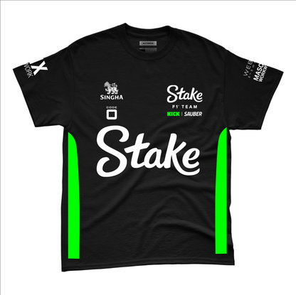 Camiseta Algodao Stake Sauber Equipe Preto 2025