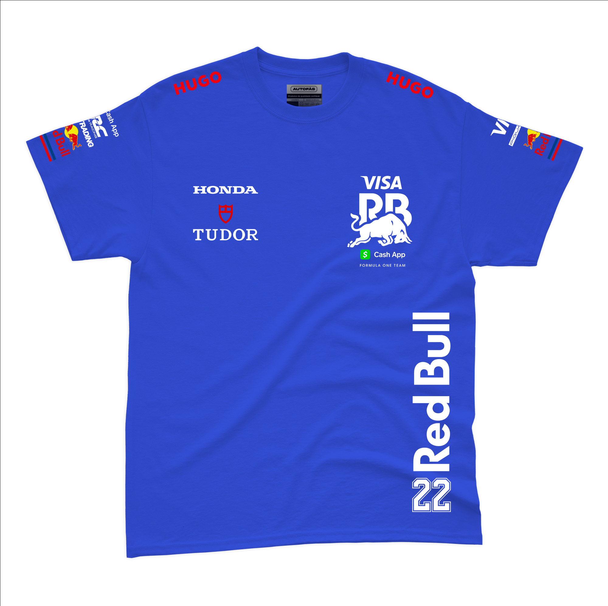 Camiseta Algodao Racing Bulls  Yuki Tsunoda Azul Royal 2025